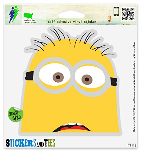 Minion Face Vinyl Car Bumper Window Sticker 5" x 4"