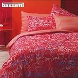  Bassetti Trapunta Singola Double Face Colore Rosso CM 170 X 260 Art.DC Words D1