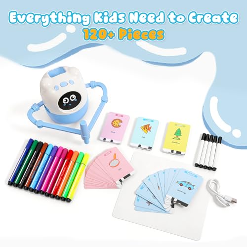 Drawing Robot for Kids, Montessori Interactive Learning Toy with 150+ Cards, Step-by-Step AI Art Tutor for Toddlers 3-8, Screen-Free Educational Gift, Spell & Draw Supplies for Boys Girls - Image 6