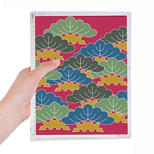 Peinture japonaise cahier reliure spirale amovible journal rechargeable à motifs feuilles