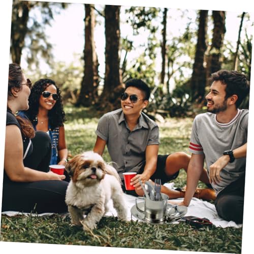 STOBAZA Kit de Cocina para Camping de Acero Inoxidable Portátil para 1-2 Personas miniatura 5