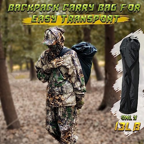 image for Lenotos Hunting Blind, 2 Person Pop Up Blinds 360 Degree See Through, 