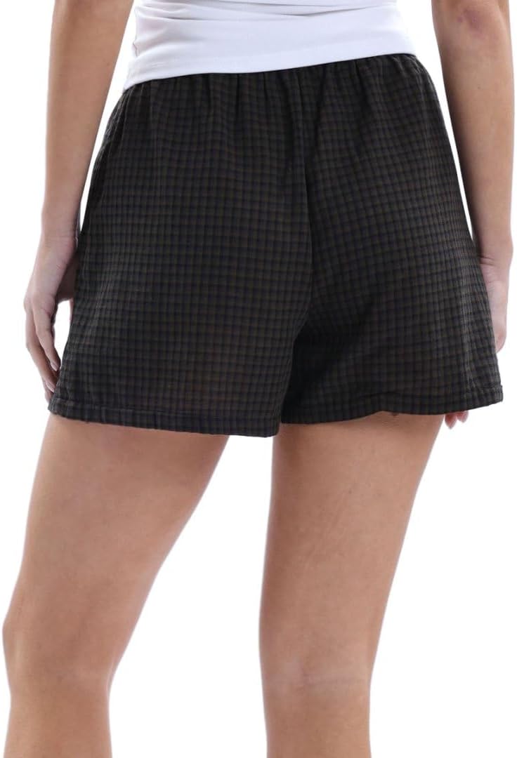 Amazhiyu Women's Cotton Gauze Pajama Shorts Comfy Lounge Bottom with Pockets - Image 2