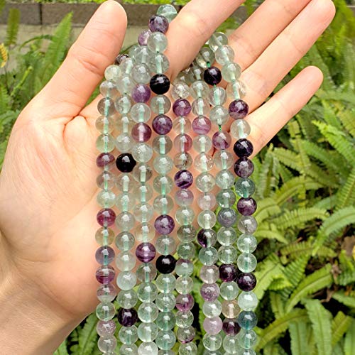 1 Strand Adabele Natural Multi Color Fluorite Healing Gemstone 8Mm Round Loose Stone Beads (44-47Pcs) For Jewelry Craft Making Gy29-8 #TOP3