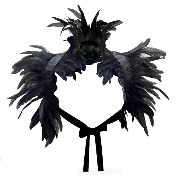 カーニバル衣装 黒羽毛 純正羽 装飾品 Amazon.co.jp: BEROZA ハロウィン 羽 マント 腕飾り 2セット