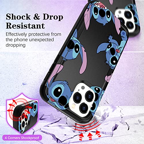 Oqplog For Iphone 14 Pro Max 6.7” Heavy Duty Phone Case For Girls Kids Women Boys Cute Cartoon Hard Triple Layers Cover Full Body Rugged Military Grade Drop Shockproof Cases For Apple 14 Promax Stit #TOP4