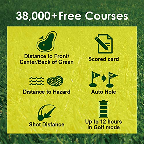 CANMORE TW-203 Multi-Sport GPS Golf Watch - 38,000+ Worldwide Golf Courses Preloaded - Tracker for Running, Cycling