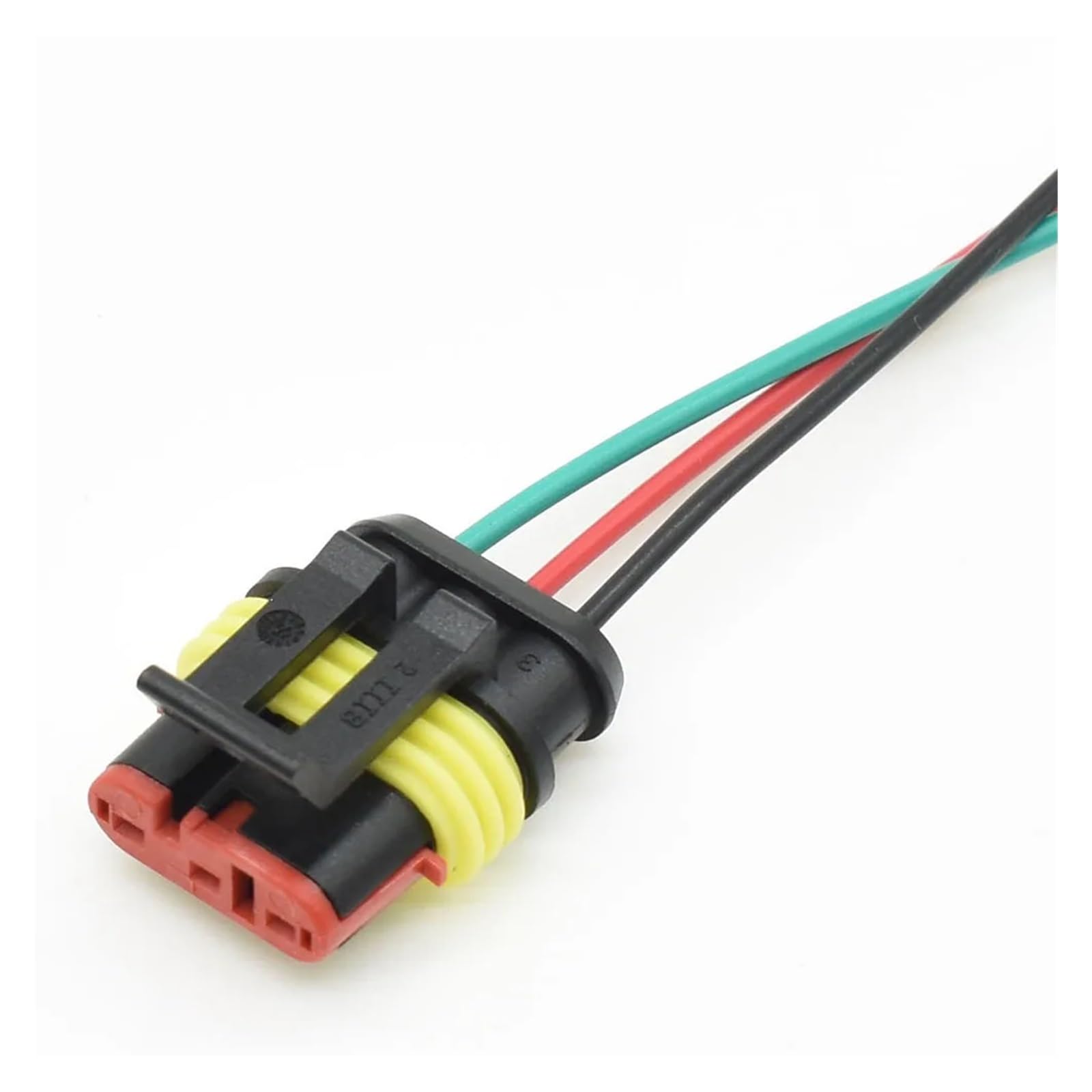 BTYSEQ 1 Pcs Female Male 3 Pin Electric Automotive Connector Sealed Waterproof Plug With Cables 282087-1 282105-1(1 female set)