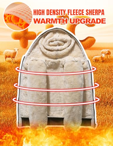 Image of Kids Sherpa Lined Zip Up Hoodie Winter Warm Fleece Jacket 4-15Y