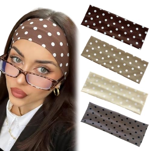 Aribliseza - 6 pièces bandeaux femmes, Accessoires cheveux à pois tendance, Serre-têtes mignons pour femmes