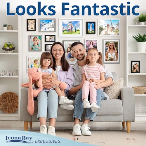 5x7 Picture Frames, White, 3 Pack, Exclusives, Wood Composite Photo Frame by Icona Bay - Used condition - Image 7