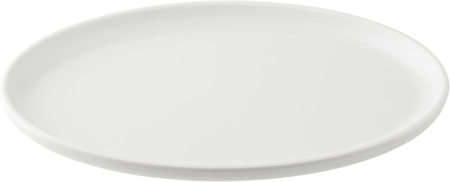 TableCraft Terra Collection Oval Serving Plate, 11" x 7" x 0.875", White Melamine, Durable Lightweight Dish for Appetizers, Desserts, and Side Service in Restaurants, Catering, and Events
