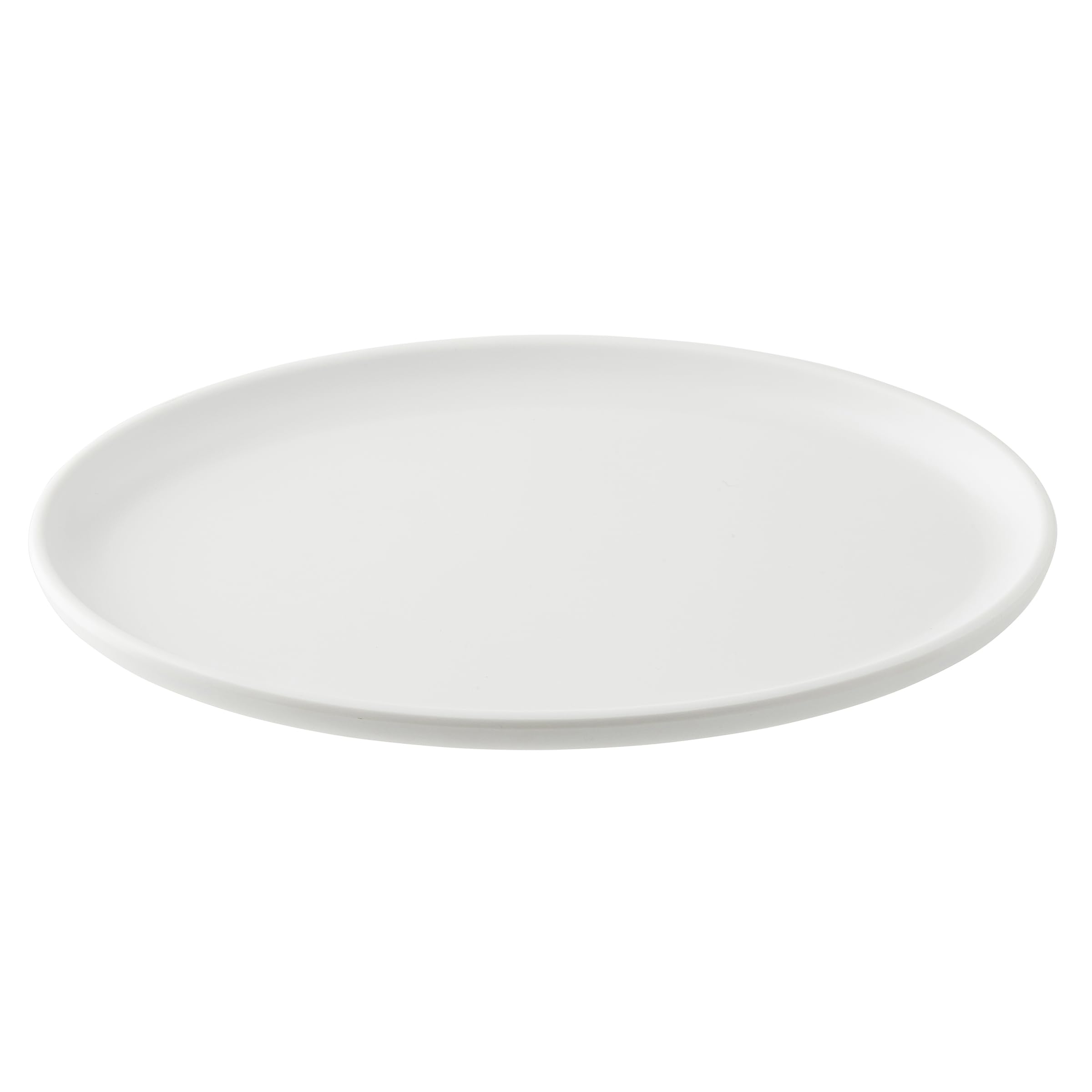 TableCraft Terra Collection Oval Serving Plate, 11" x 7" x 0.875", White Melamine, Durable Lightweight Dish for Appetizers, Desserts, and Side Service in Restaurants, Catering, and Events
