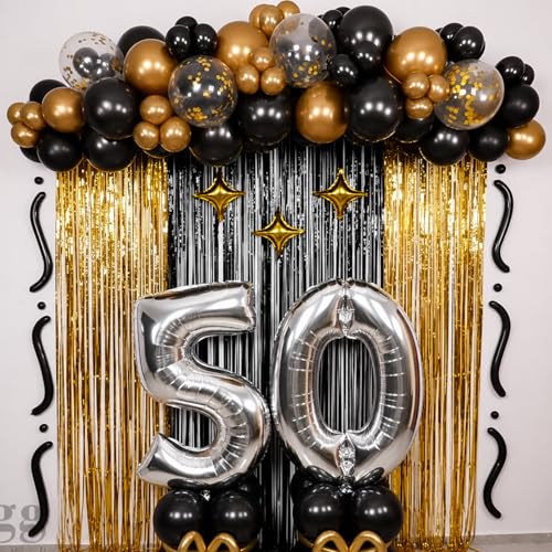 Chitidr Black Gold Party Decoration Kit Birthday Decorations - image 3