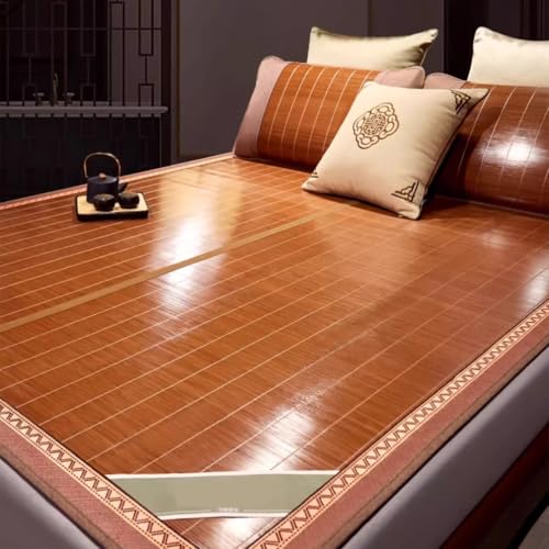 Alfombrilla de dormir de bambú plegable y cómoda para cama, estera compacta de doble cara 5