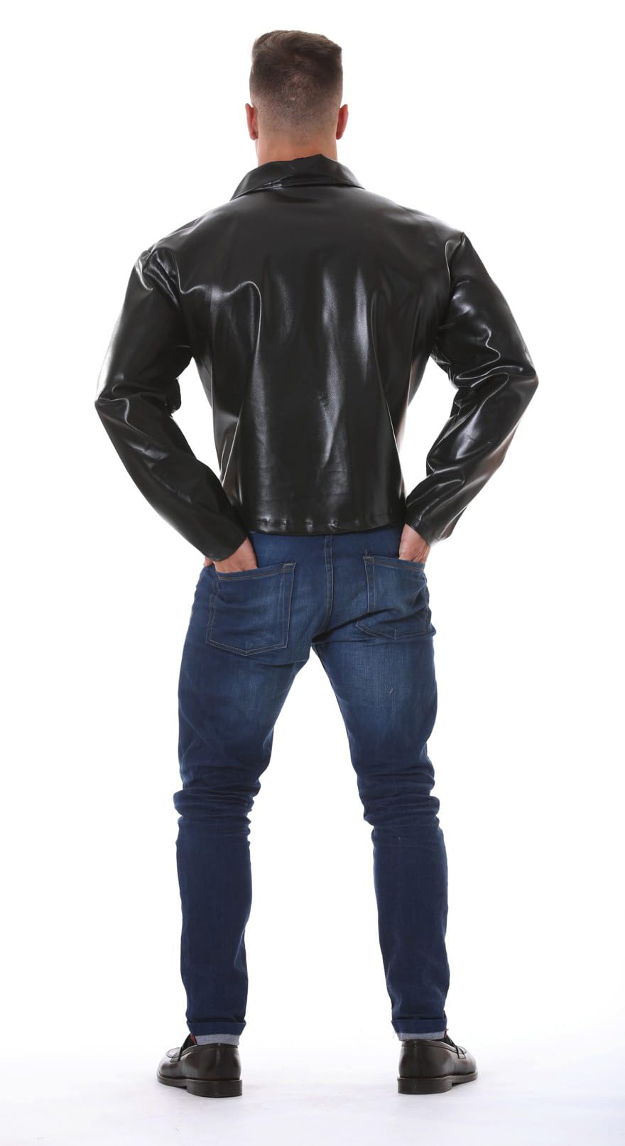 FIESTAS GUIRCA | Chaqueta Motorista Adulto - Disfraz de Rockero y Años '50 para Fiestas de Cine, Halloween y Carnaval - Ideal para Hombres