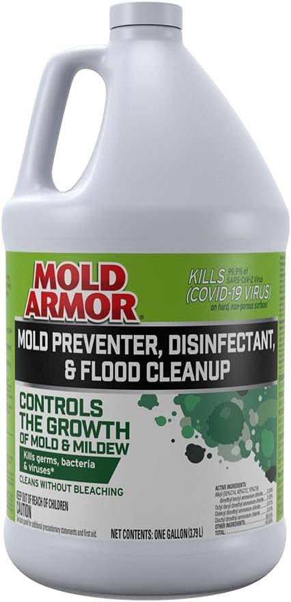 Mold Armor Mold Preventer, Disinfectant and Flood Cleanup, 1 gal., Control & Prevent the Growth of Mold and Mildew, Cleans without Bleaching, Ready to Use - Image 1 of 10