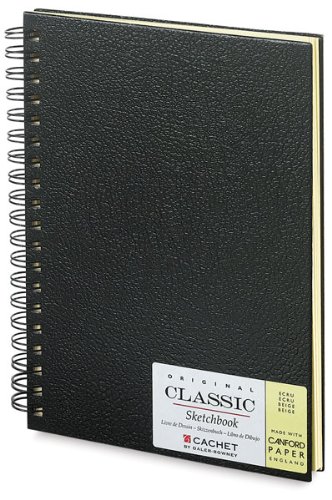 Cachet Classic Sketchbook - 10" x 7", Ecru, Wire Bound