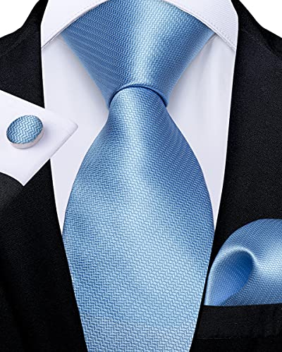 Image of DiBanGu Silk Ties for Men Necktie and Lapel Pin Brooch Set Formal Woven Paisley Plaid Striped Solid Tie Wedding Party
