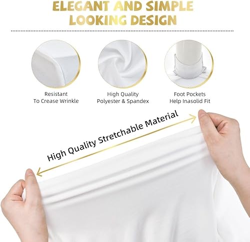 Miniatura 14 de Mantel personalizado con logotipo, texto/foto, mantel de elastano personalizado, rectangular, ajustable, para eventos, elástico, protector de mesa