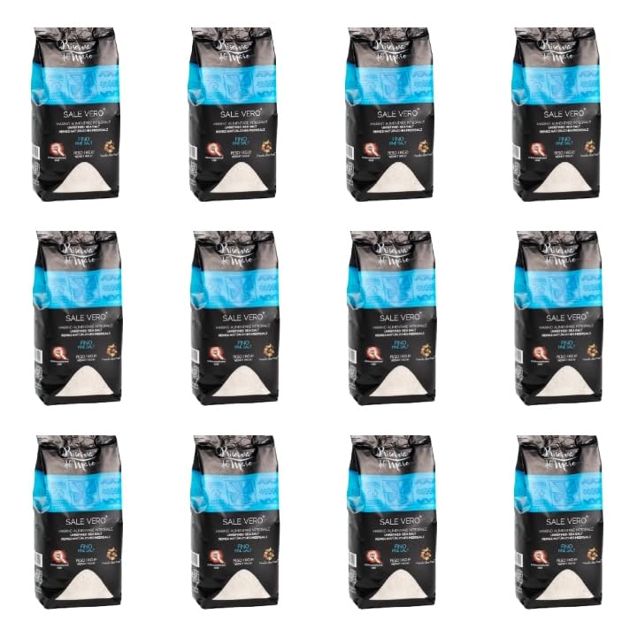 Sal Marina Integral de Trapani – Artesanal, Siciliana, Presidio Slow Food – Natural y Sin Refinar (12 KG, Macina fine)