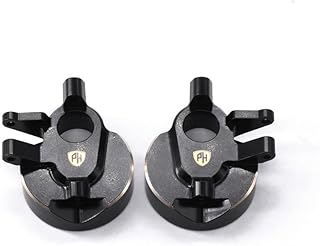 Powerhobby Brass Front Portal Steering Knuckles Black Axial Capra / SCX10 III