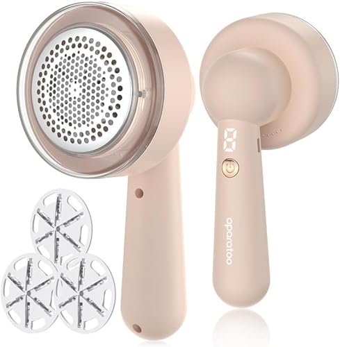 Fusselrasierer Elektrisch, Fus Mit 3 Klingen 8w Leistungsstark Fusselrasierer, Digitale Anzeige Flusenentferner Pullover,mit 3 Geschwindigkeiten für Stoff Möbel Kleidung