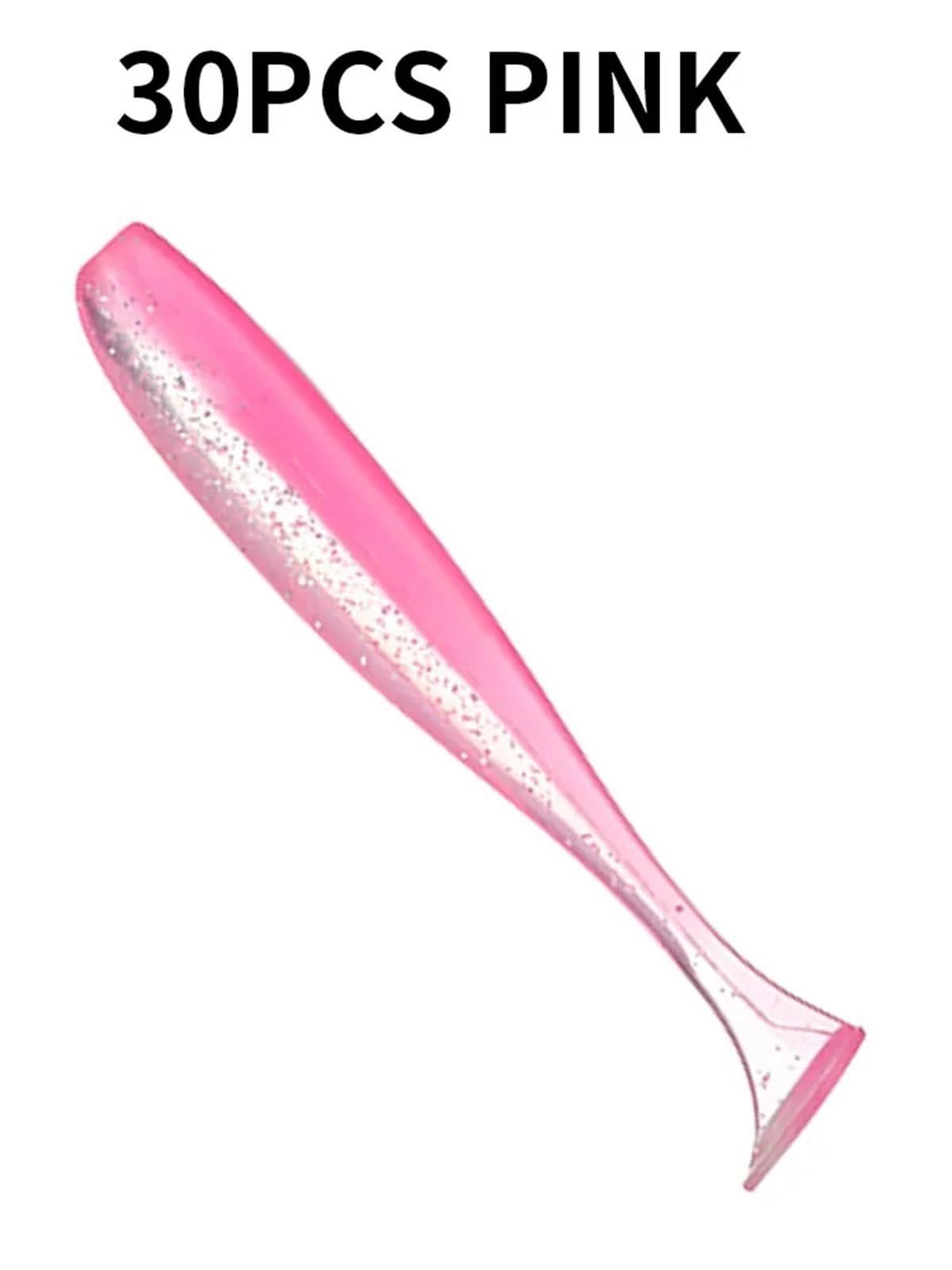 30 pz 5 cm 1g Esche da pesca in plastica morbida Paddle-Coda Silicone Esche artificiali Pesca Wobbler Luccio Pesce persico Trota Bass Lure