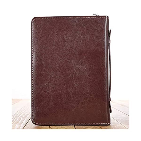 I Know the Plans Two-tone Brown Faux Leather Classic Bible Cover – Bild 3