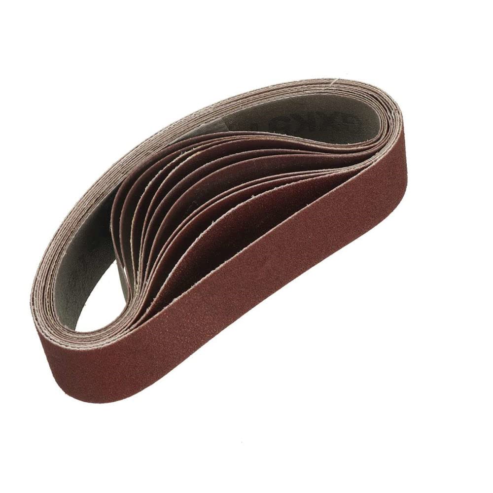 10 Uds bandas de lijado 330x30mm 120/320/600/800/1000 grano surtido Metal pulido bandas de aluminio pulidora lijadora de óxido,H