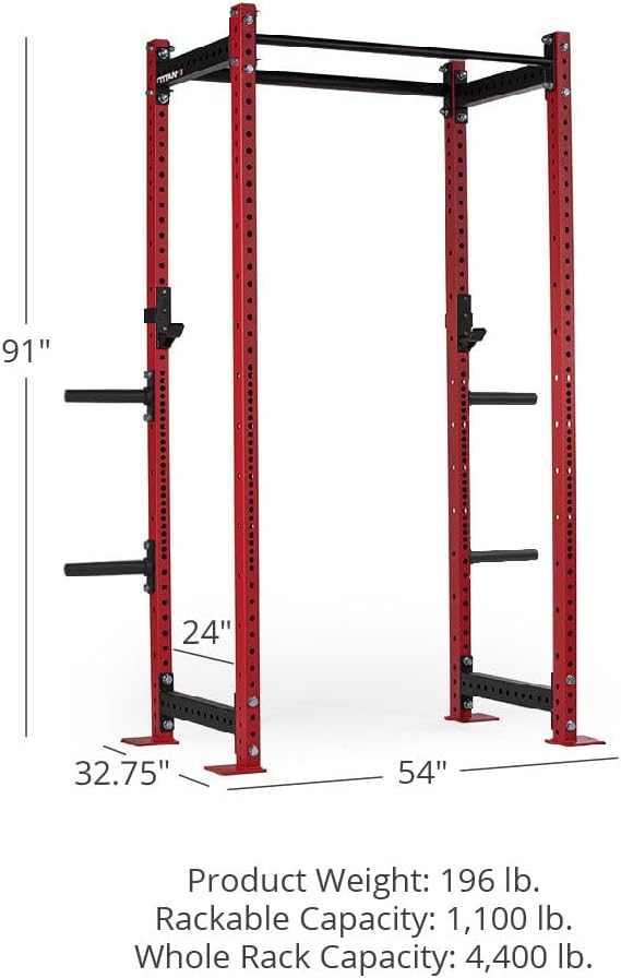 Titan Fitness T-3 Series Power Rack, 1,100 LB Capacity Cage for Weightlifting and Strength Training
