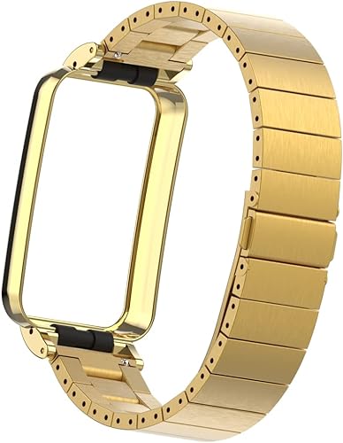 Miniatura 6 de HOPMC pulsera de metal marco protector y correa de bayoneta de malla de acero de 0.709 in para Xiaomi Mi Band 7 Pro Fashion Choice