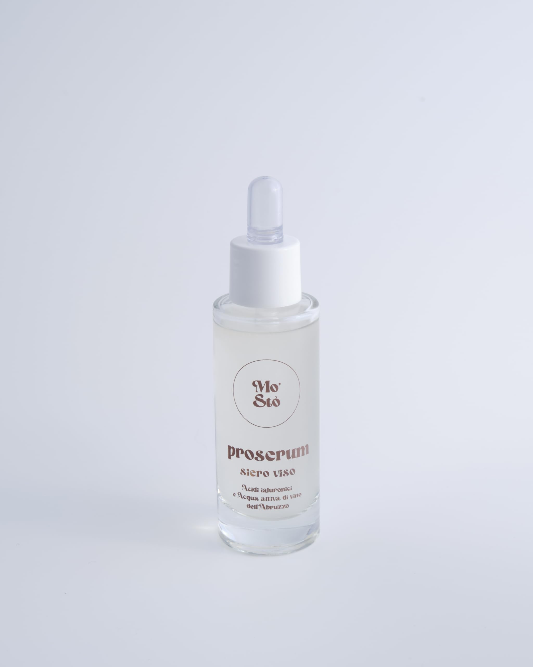 Mo’Stò Beauty - Proserum, Siero Viso, Rimpolpante, Idratante, Distensivo, con Acido Ialuronico, Acqua Attiva di Vino abruzzese, Effetto Lifting, Anti Pollution, Adatta a Tutti i Tipi di Pelle, 30 ml