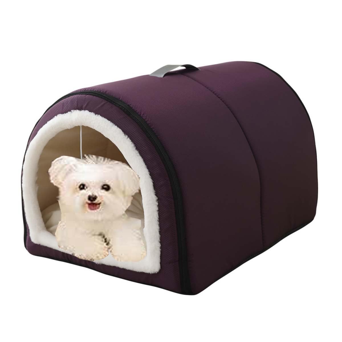 Lit pour chat et chien pliable XL violet Naison confortable