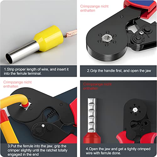 Aderendhülsen 10mm2 18mm Lang Isoliert-150 Stk Aderendhülsen Teilisoliert Rot Wiederverschließbar (10mm²x18mm)