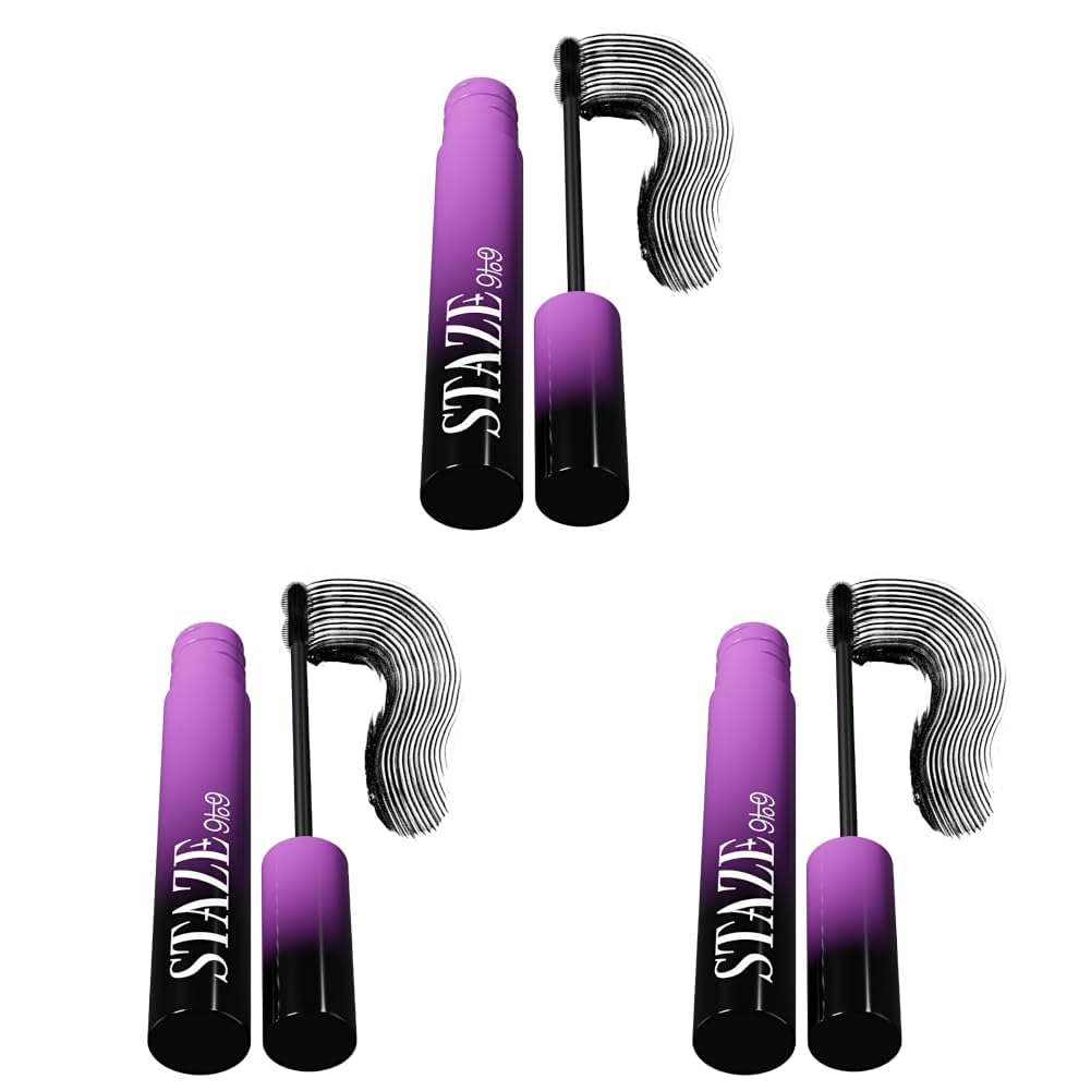 Staze All Eyes On You Tubing Mascara | Blackest Black | Volumizing & Waterproof Mascara | No Clumps | 5 ml (Pack of 3)-image-23