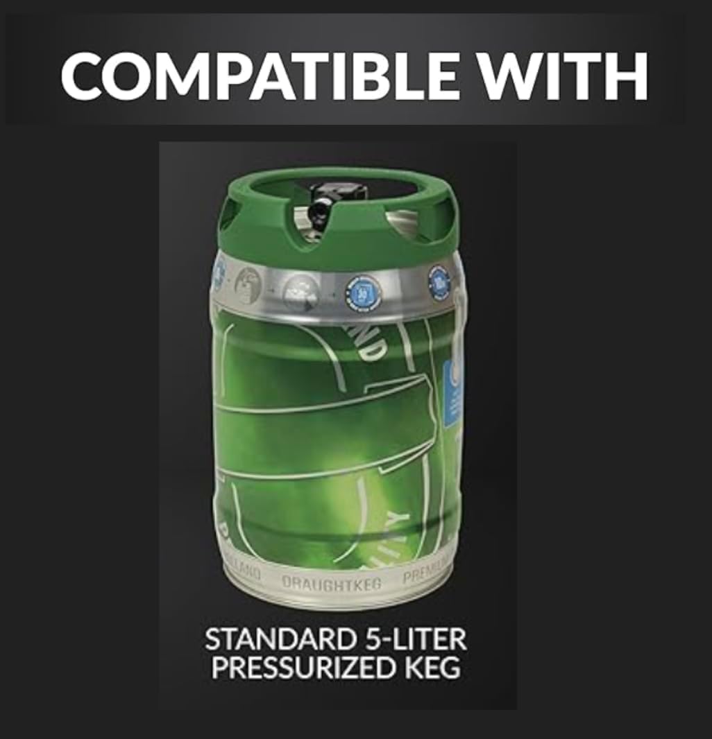 Pepos Cooler - Premium Dual Mini Keg Cooler with Tap System - Keep Your Beer Chilled & Ready to Pour - Ideal for Home Bars & Parties, Gray - 45 Qt