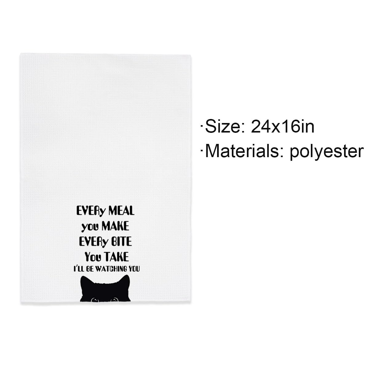 EXUQO Regalos para amantes de los gatos para mujeres, regalos de gatos para amantes de los gatos, toallas de mano de gatos para cocina, divertidas toallas de cocina de gato negro, toalla de mano