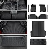 Mabett Truck Bed Mat with Tailgate Mat and Floor Mats with Door Sill Protectors for Ford Maverick Hybrid Model 2026 2022-2025,All - Weather TPE Liners Accessories(NOT fit Gasoline)