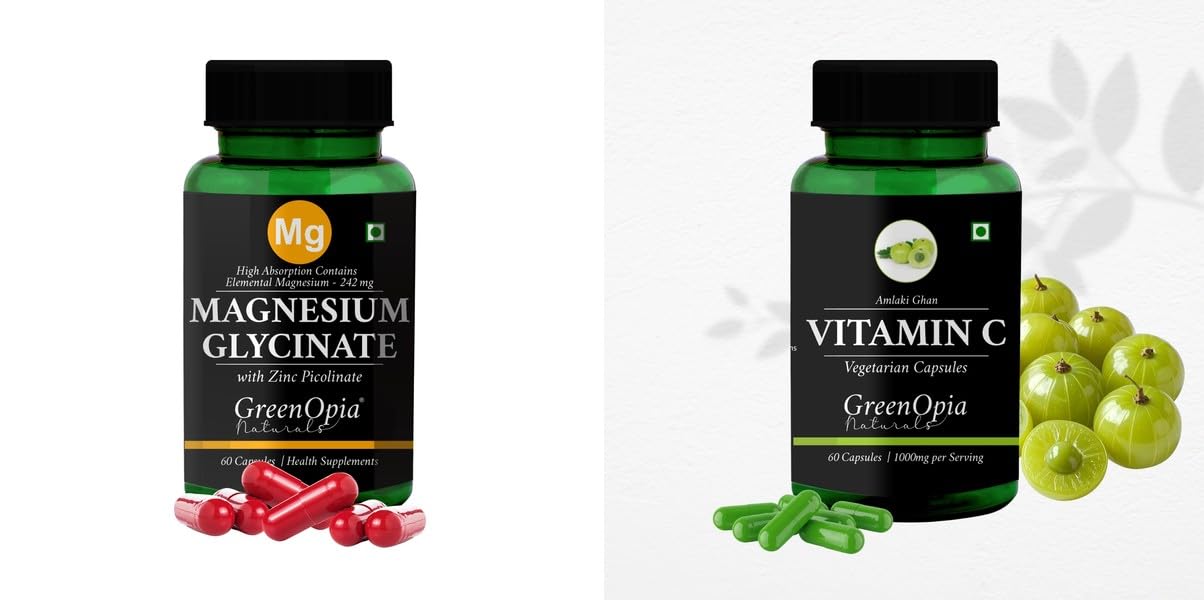 Magnesium Glycinate Zinc Vitamin C Wellness Daily Vitality 60 CAPSULES-image-7