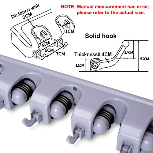 image for HYRIXDIRECT Broom Holder Wall Mount Broom Organizer Mop Holder Hanger 