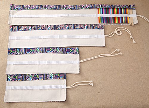 Estojo de lápis enrolado ELonglin com 36/48/72/108 compartimentos, para artistas, viagem, portátil,