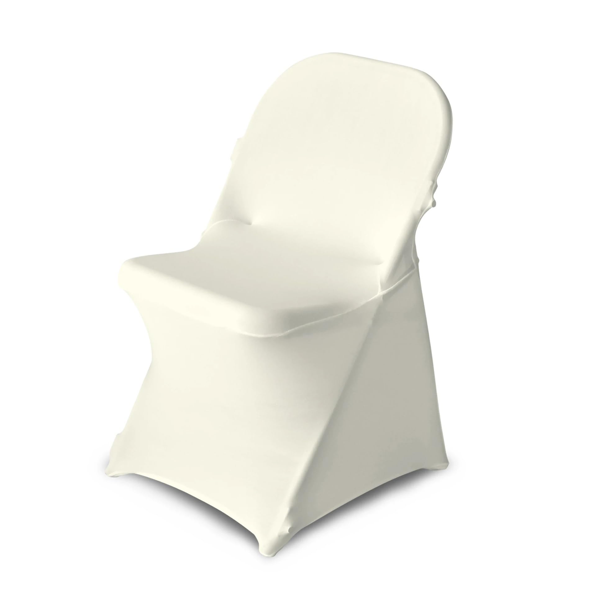 AIQIJOHI Wedding Chair Covers 50/100Pcs Stretch Party Banquet Chair Slipcovers White Wedding Spandex Folding Cover