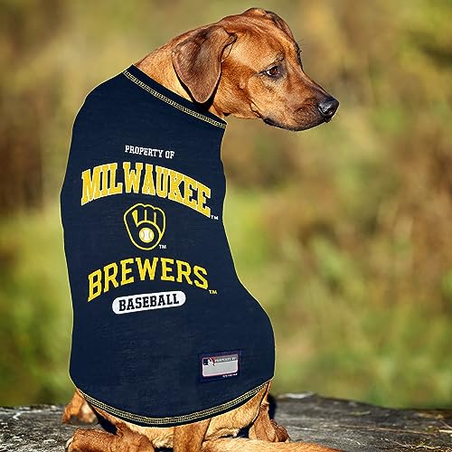 image for Pets First MLB Milwaukee Brewers Dog T-Shirt, Medium. - Licensed Shirt