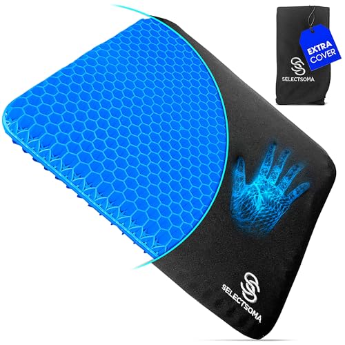 SelectSoma Double-Thick Gel Seat Cushion for Long Sitting Pressure Relief