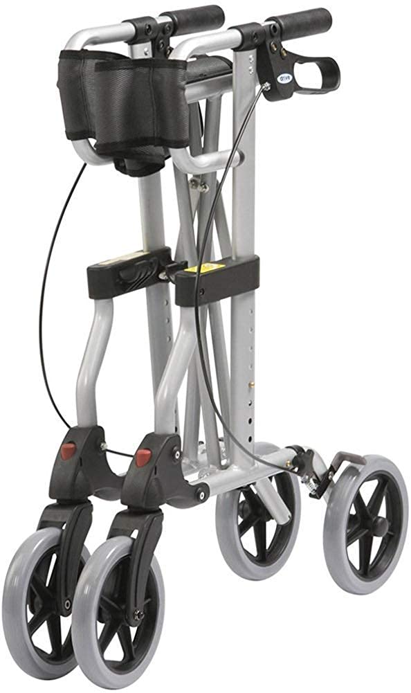 chodziki dla osób starszych, wózki inwalidzkie, rehabilitacyjne dla seniorów, osób starszych, składany chodzik diamond rollator z regulacją wysokości i siedziskiem siatkowym, hamulce linowe, trwała
