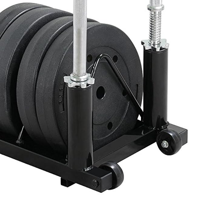Topeakmart Barbell Weight Plate Bumper Stand,Powder-Coated Steel Frame