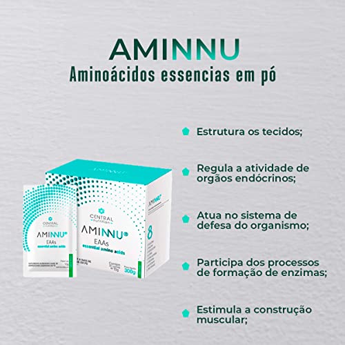 Aminnu Eaas 10g, 30 Sachês, Essencial Aminoácidos, Sabor Limão