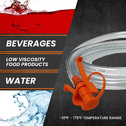 Gastapper 8 Ft Long Manual Siphon Pump, Food-Grade Gasoline Transfer Pumps And Siphon Hose For Beverages, Water, Gas, Liquid (Hand Pump With Filter And Clips) #TOP2