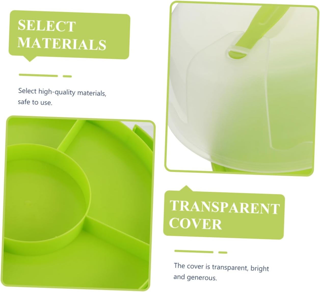 Cake Packaging Boxes Cake Carrier Holder with Handle 8 Inch Plastic Cupcake Container Box Round Muffin Storage Keeper Server Stand Dome for Transporting Baked Goods Green Candy Treat Box